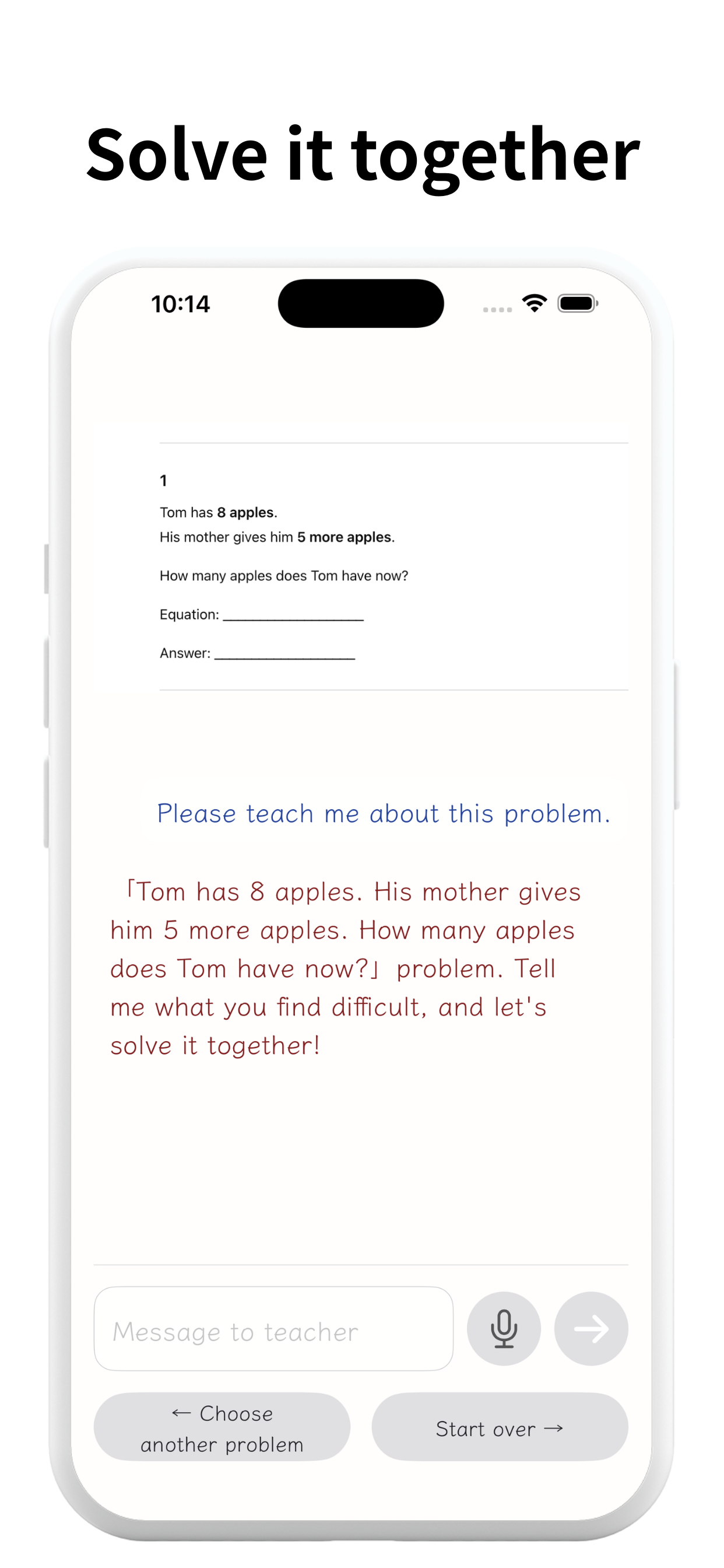 Solve it together