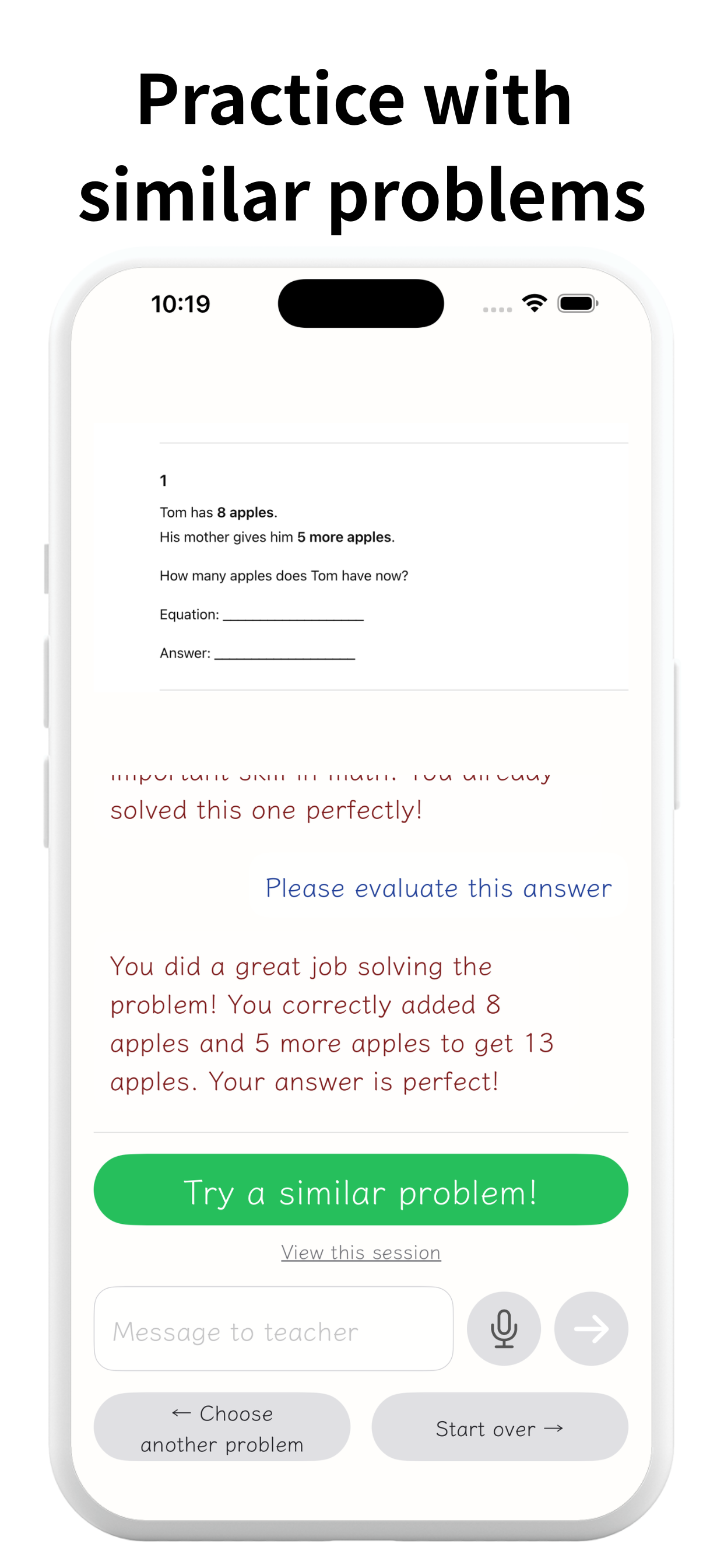 Practice with similar problems